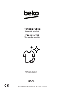 Priročnik BEKO WUE6636XAW Pralni stroj