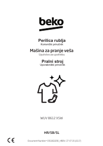 Priručnik BEKO WUV8612XSWS Stroj za pranje rublja