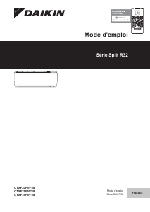 Mode d’emploi Daikin CTXF35F5V1B Climatiseur
