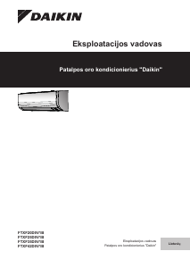 Vadovas Daikin FTXF71D2V1B Oro kondicionierius