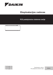 Vadovas Daikin FTXP71N2V1B Oro kondicionierius