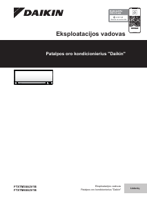 Vadovas Daikin FTXTM40A2V1B Oro kondicionierius