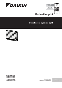 Mode d’emploi Daikin FVXM35B2V1B Climatiseur