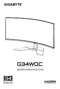 Bedienungsanleitung Gigabyte G34WQC LED monitor