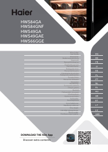 Посібник Haier HWS84GA Винна шафа