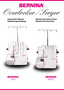 Manual de uso Bernina 700D Máquina de coser