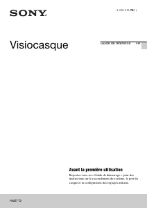 Mode d’emploi Sony HMZ-T2 Lunettes 3D