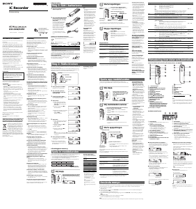 Bruksanvisning Sony ICD-SX56 Diktafon