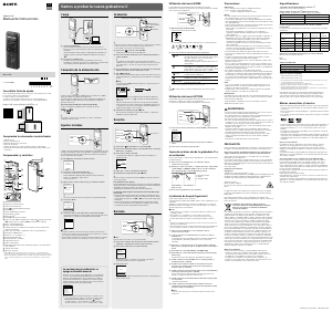 Manual de uso Sony ICD-UX570 Grabadora de voz