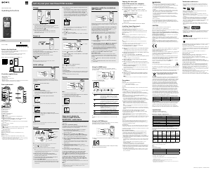 Mode d’emploi Sony PCM-A10 Enregistreur numérique