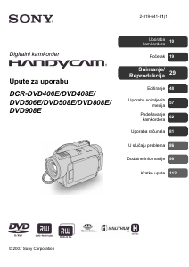 Priručnik Sony DCR-DVD808E Videokamera