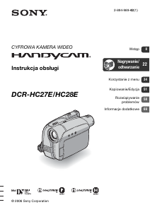 Instrukcja Sony DCR-HC27E Kamera