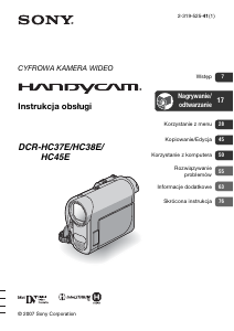 Instrukcja Sony DCR-HC38E Kamera