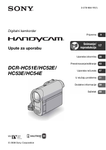 Priručnik Sony DCR-HC52E Videokamera