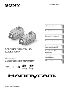 Manual de uso Sony DCR-SX15E Videocámara