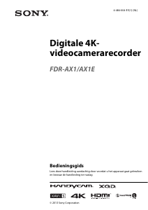 Handleiding Sony FDR-AX1 Camcorder
