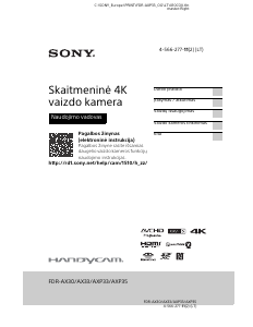 Vadovas Sony FDR-AXP33 Vaizdo kamera