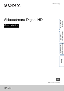 Manual de uso Sony HDR-AS20 Videocámara