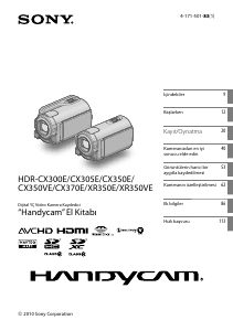 Kullanım kılavuzu Sony HDR-CX370E Kaydedici kamera