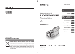 Manuál Sony HDR-HC1E Videokamera