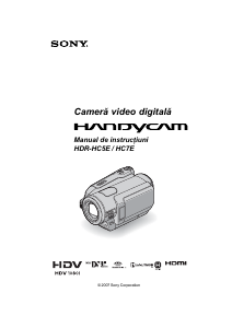 Manual Sony HDR-HC7E Cameră video