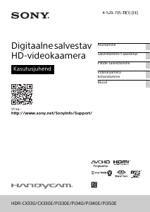 Kasutusjuhend Sony HDR-PJ330E Videokaamera