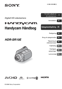 Brugsanvisning Sony HDR-SR10E Videokamera