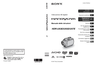 Manuale Sony HDR-UX7E Videocamera