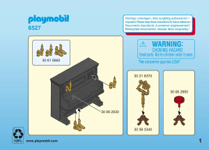 Instrukcja Playmobil set 6527 Victorian Pianista z fortepianem