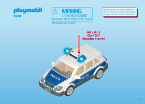 Manuale Playmobil set 6920 Police Auto della polizia