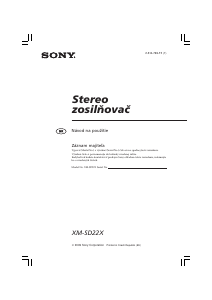 Návod Sony XM-SD22X Automobilový zosilňovač