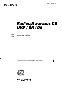 Instrukcja Sony CDX-GT111 Radio samochodowe