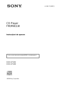 Manual Sony CDX-GT242 Player auto