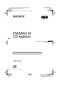 Használati útmutató Sony CDX-GT26 Autórádió