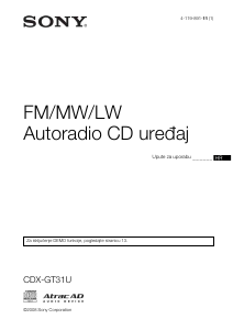 Priručnik Sony CDX-GT31U Radioprijamnik za automobil