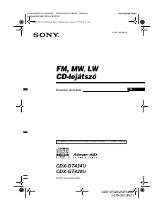 Használati útmutató Sony CDX-GT424U Autórádió