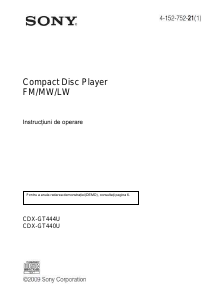 Manual Sony CDX-GT444U Player auto