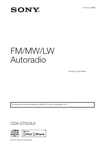 Priručnik Sony CDX-GT550UI Radioprijamnik za automobil