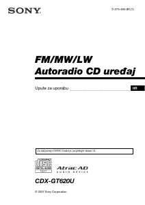 Priručnik Sony CDX-GT620U Radioprijamnik za automobil