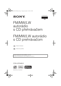 Manuál Sony CDX-GT640UI Autorádio