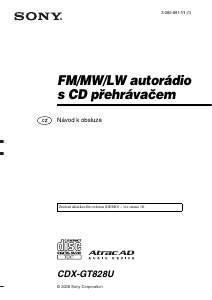Manuál Sony CDX-GT828U Autorádio