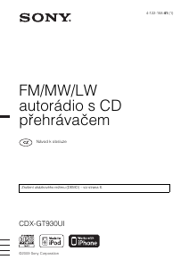 Manuál Sony CDX-GT930UI Autorádio