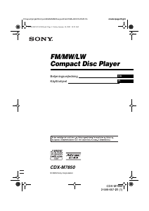Brugsanvisning Sony CDX-M7850 Bilradio