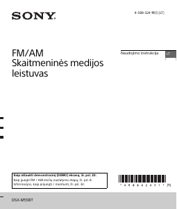 Vadovas Sony DSX-M55BT Automobilio radijo imtuvas