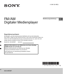 Bedienungsanleitung Sony DSX-M55BT Autoradio