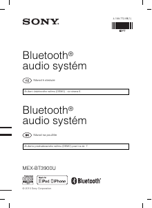 Návod Sony MEX-BT3900U Autorádio