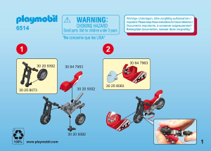 Manual Playmobil set 6514 Leisure Children vehicles