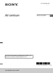 Návod Sony XAV-V630BT Autorádio