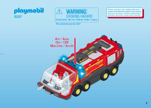 Руководство Playmobil set 5337 Airport Пожарная машина со светом и звуком