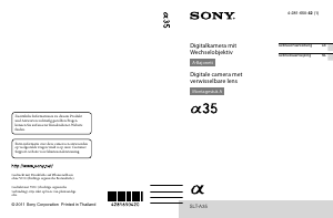 Bedienungsanleitung Sony Alpha SLT-A35 Digitalkamera